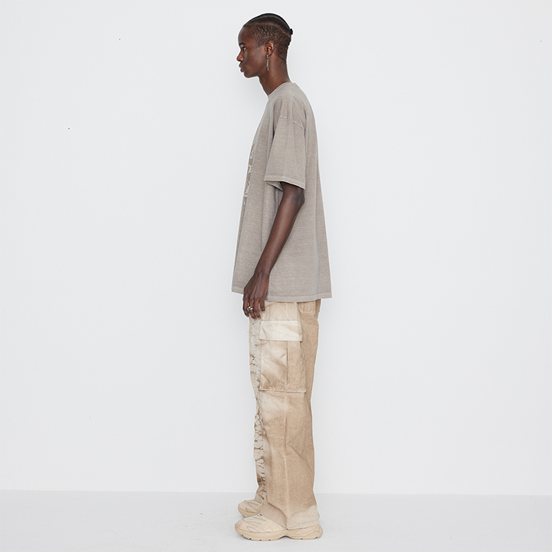 DYEING CARGO BANDING PANTS-BEIGE 3