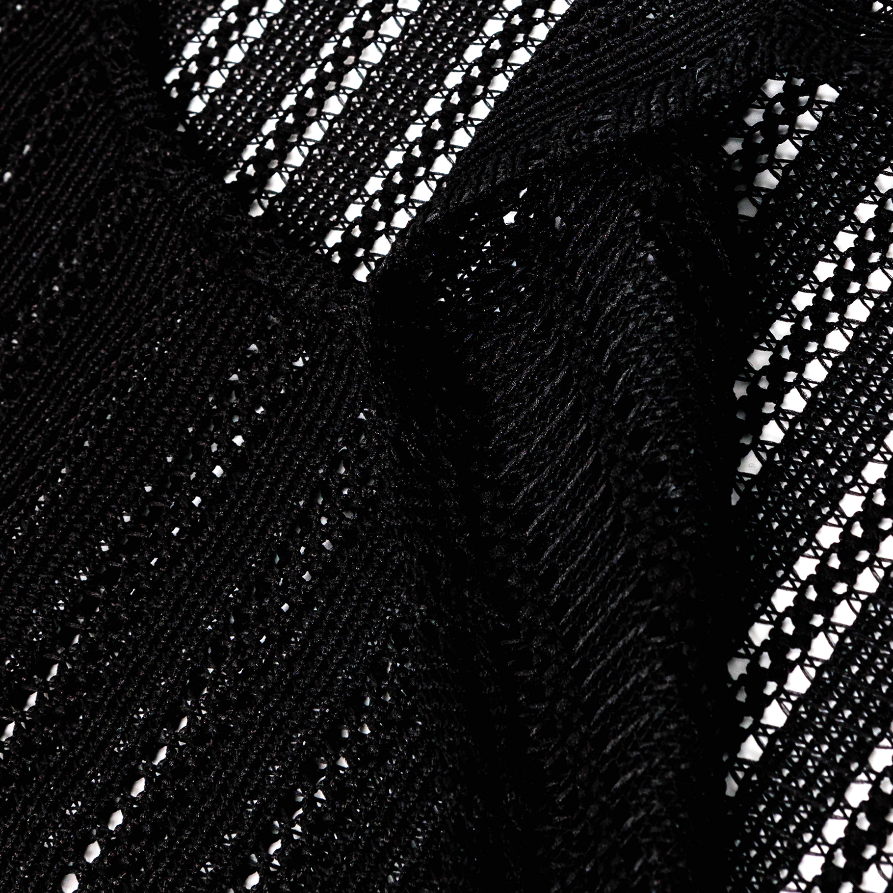 SEE-THROUGH CRAFT KNIT SLEEVELESS-BLACK 8