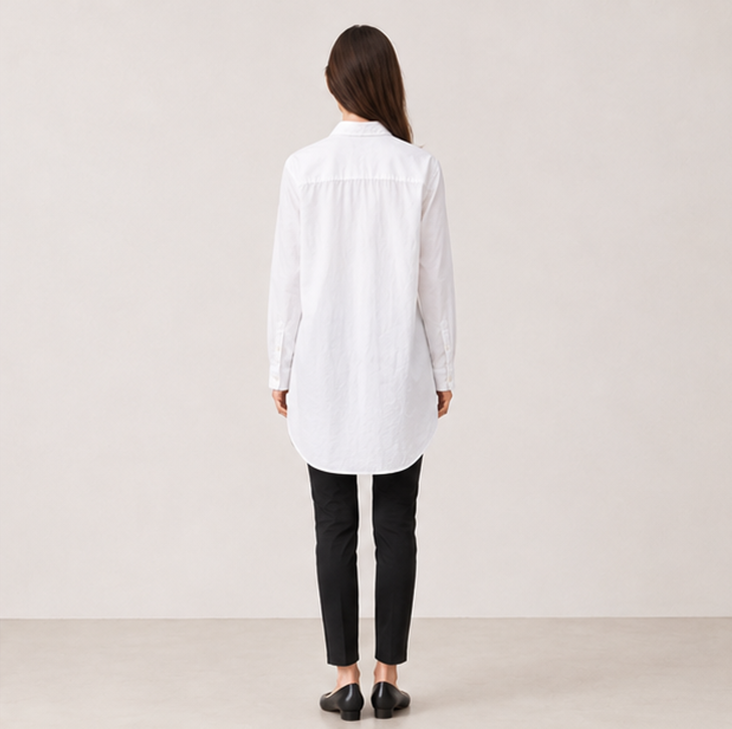 Oxford Long Shirt-WHITE 3