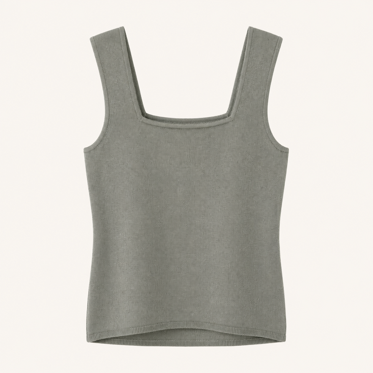 square-neck sleeveless top-LIGHT GREEN 5