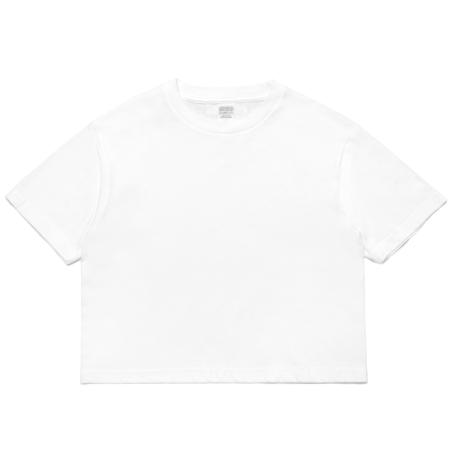 Men's Crop T-Shirt-WHITE 6