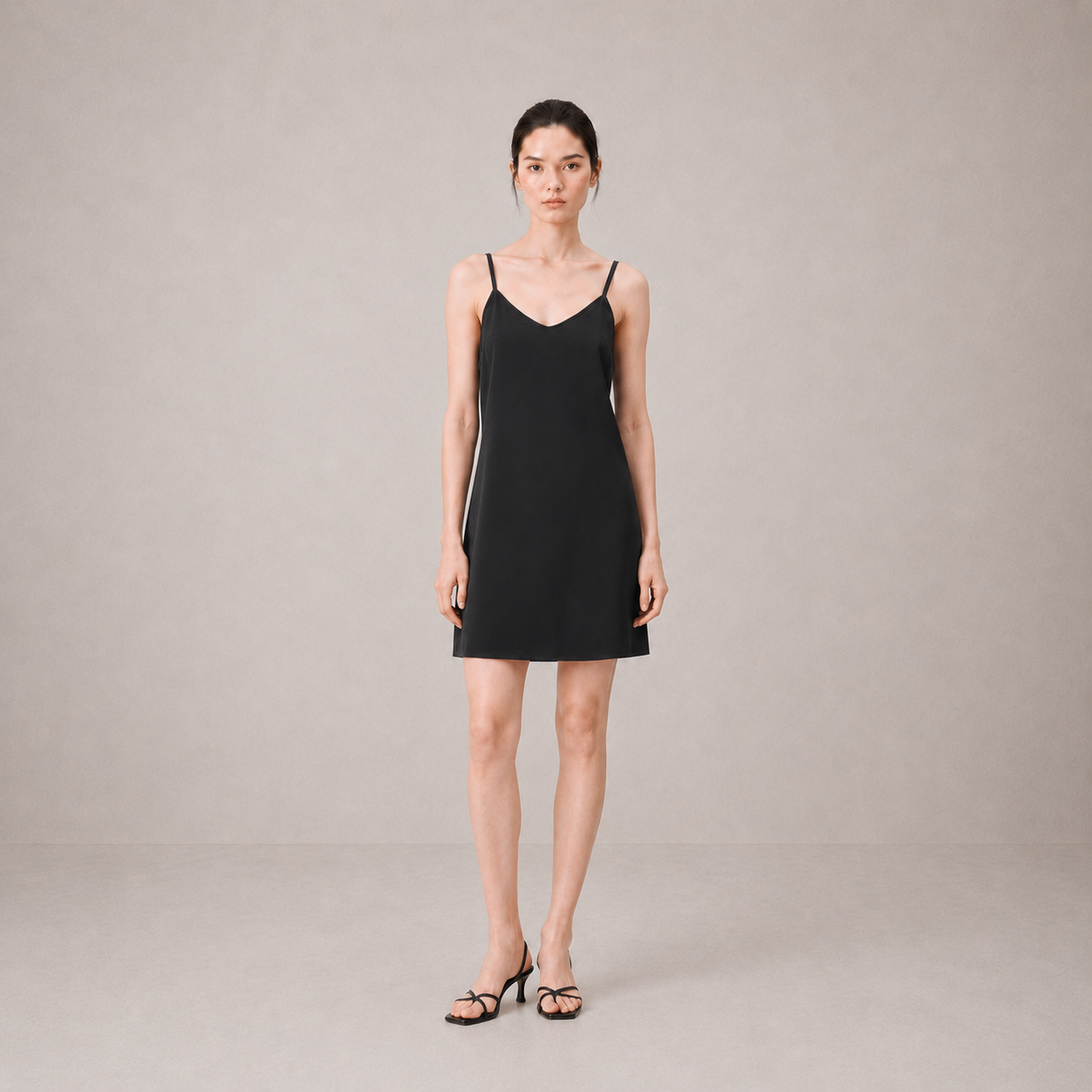 Slip Mini Dress-BLACK 3