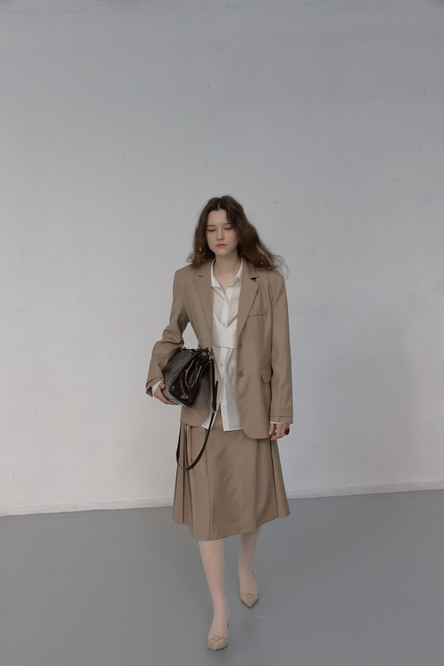 Nine Single Jacket Pleated Skirt Set 7
