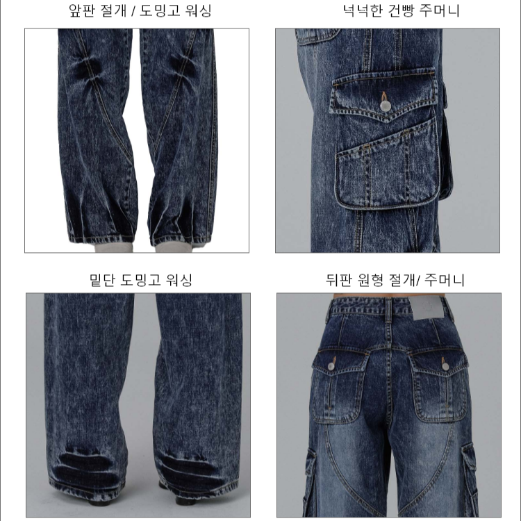 Domingo Washing Cargo Jeans-BLUE 6