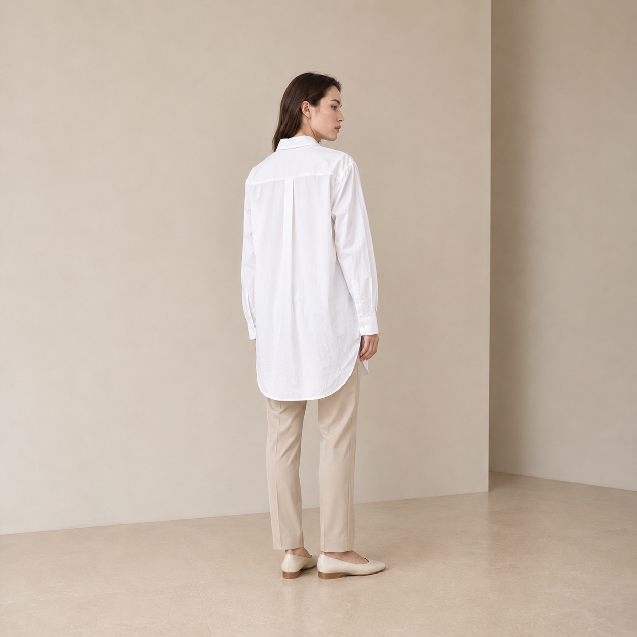 Pocket Long Shirt-WHITE 2