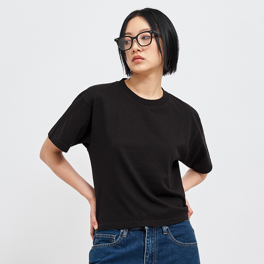 Men's Crop T-Shirt-BLACK 6