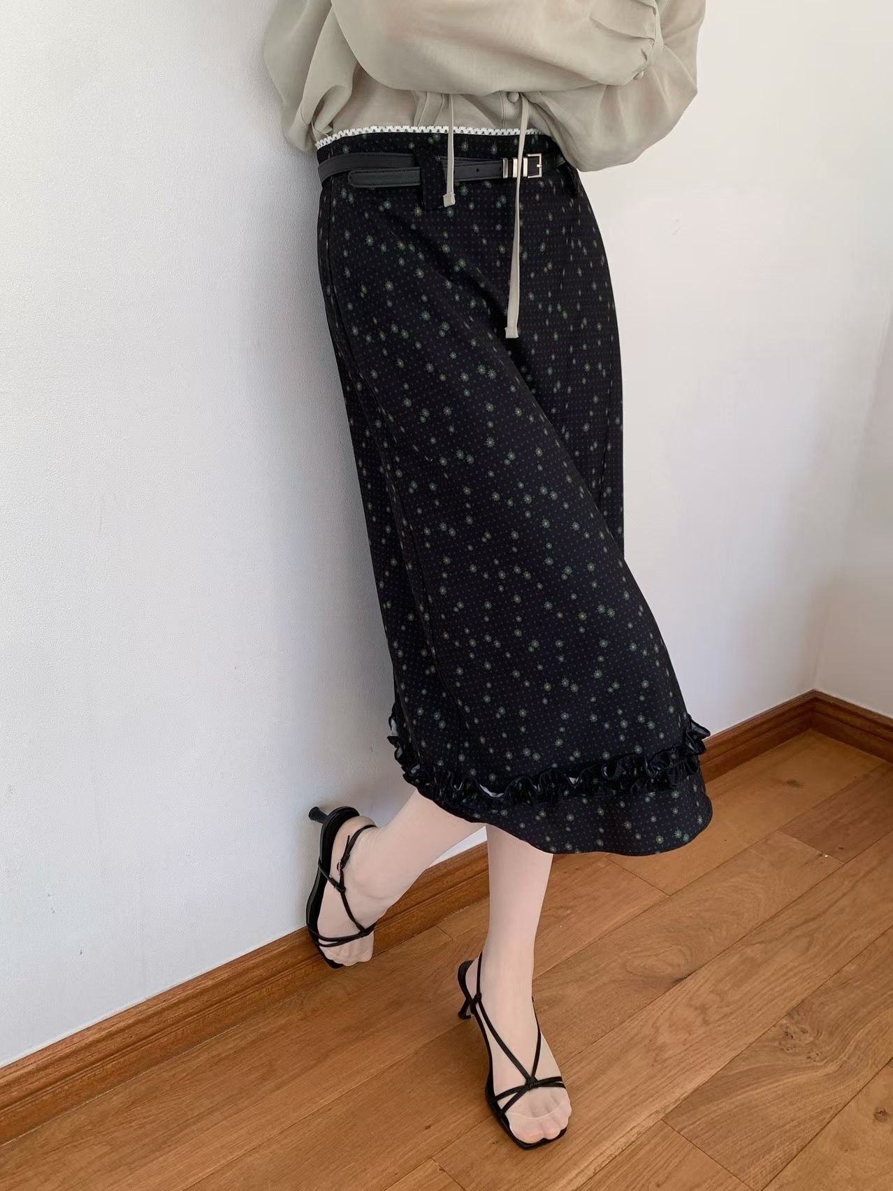 Flory Dot Frill Lace Skirt 7