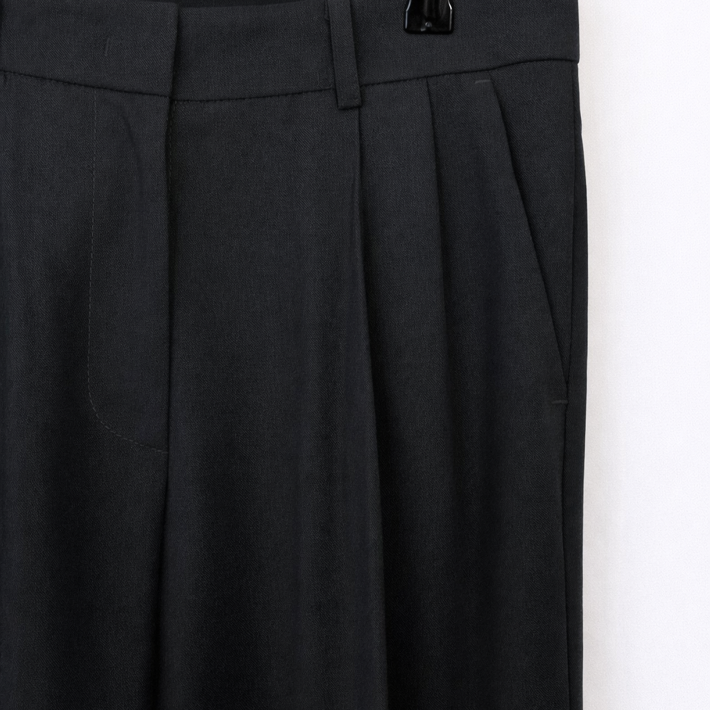 Summer Double-pleated trousers-CHARCOAL 7
