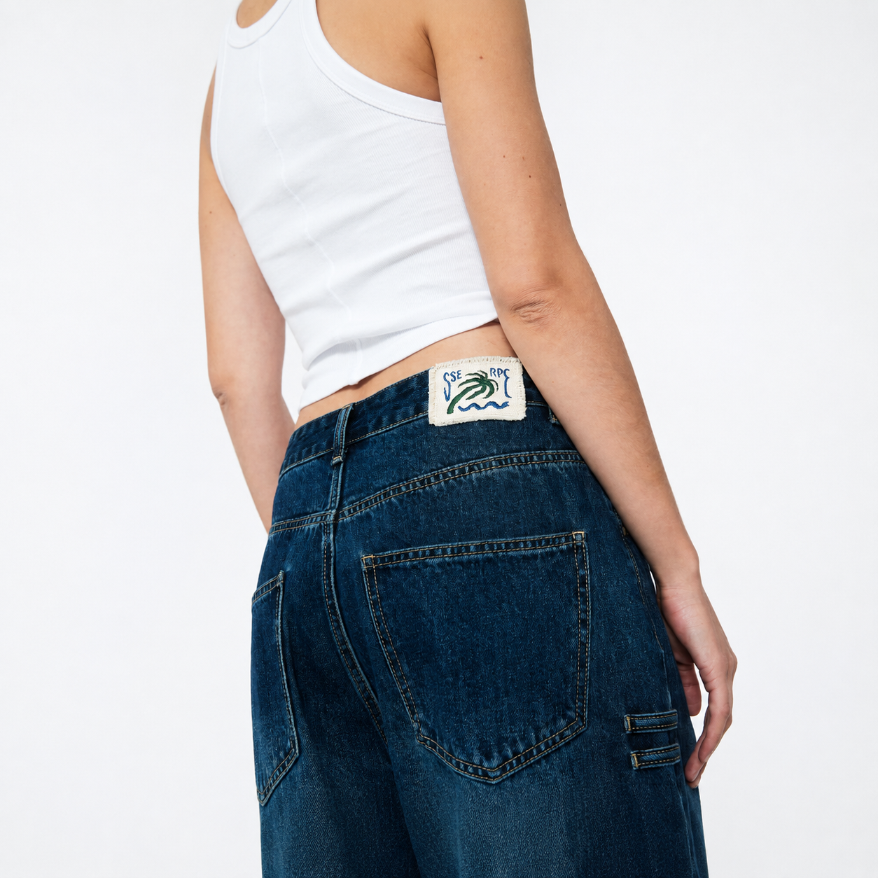 DAILY BOY WIDE DENIM PANTS-OCEAN BLUE 4
