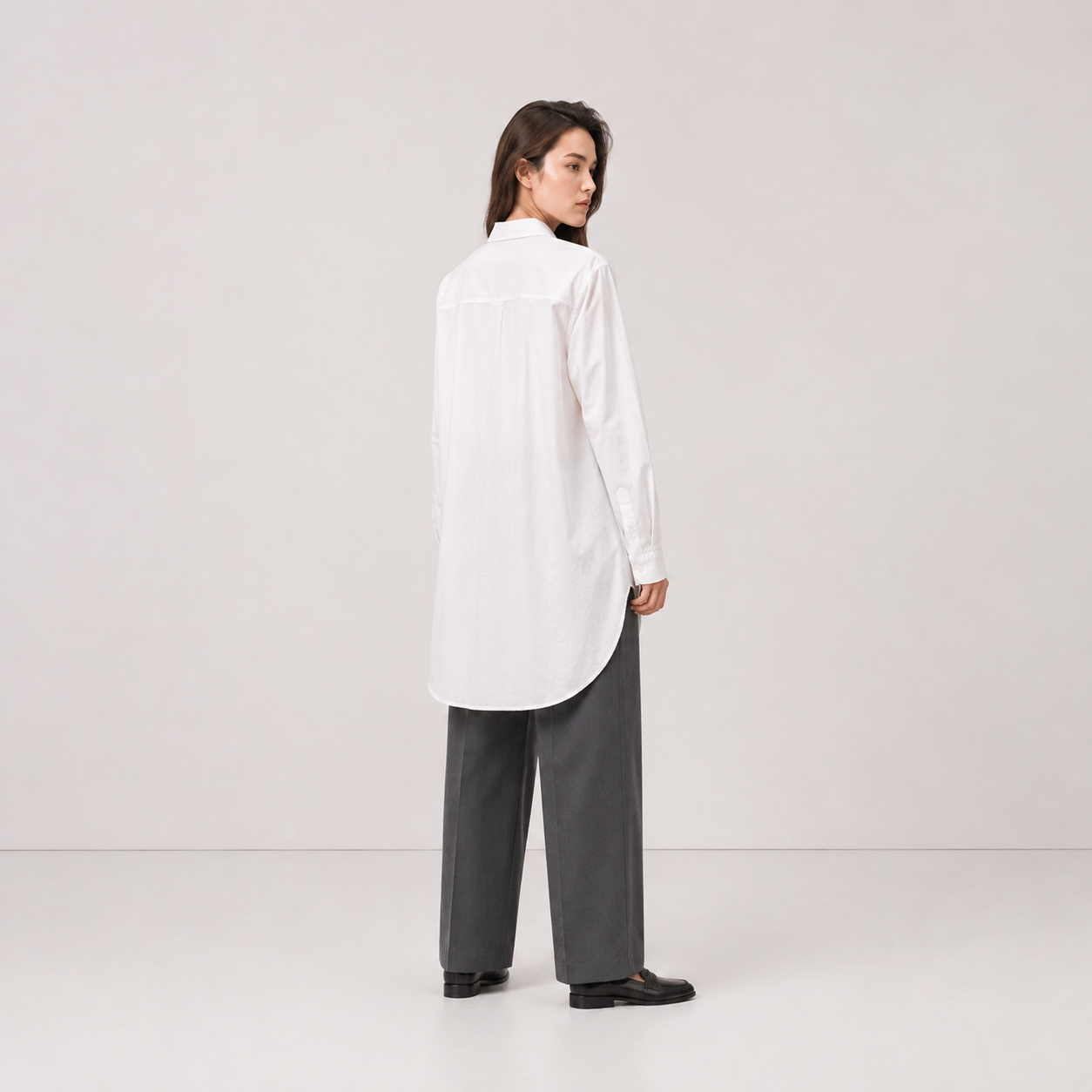 Button Detail Big pocket Shirt-WHITE 4