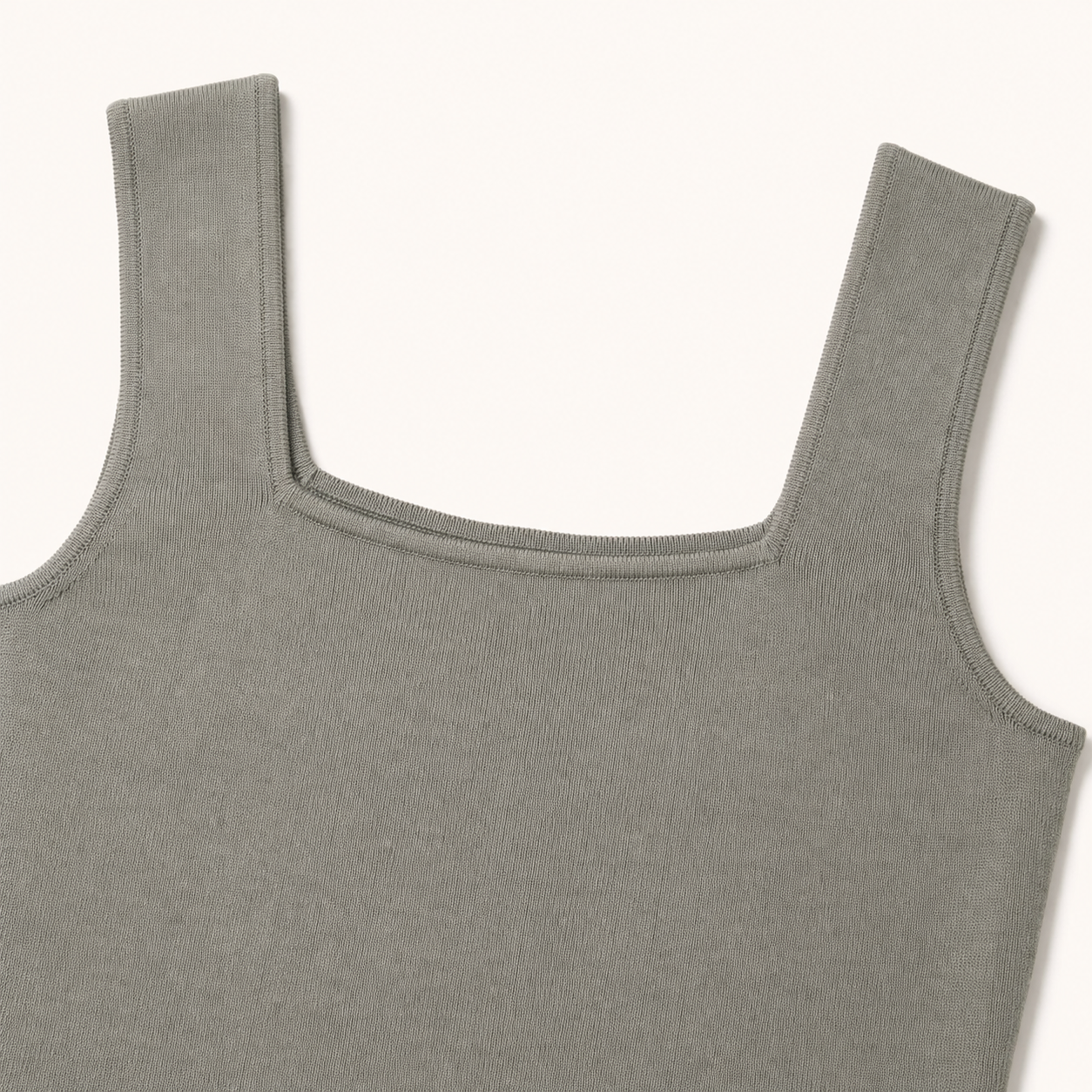 square-neck sleeveless top-LIGHT GREEN 7