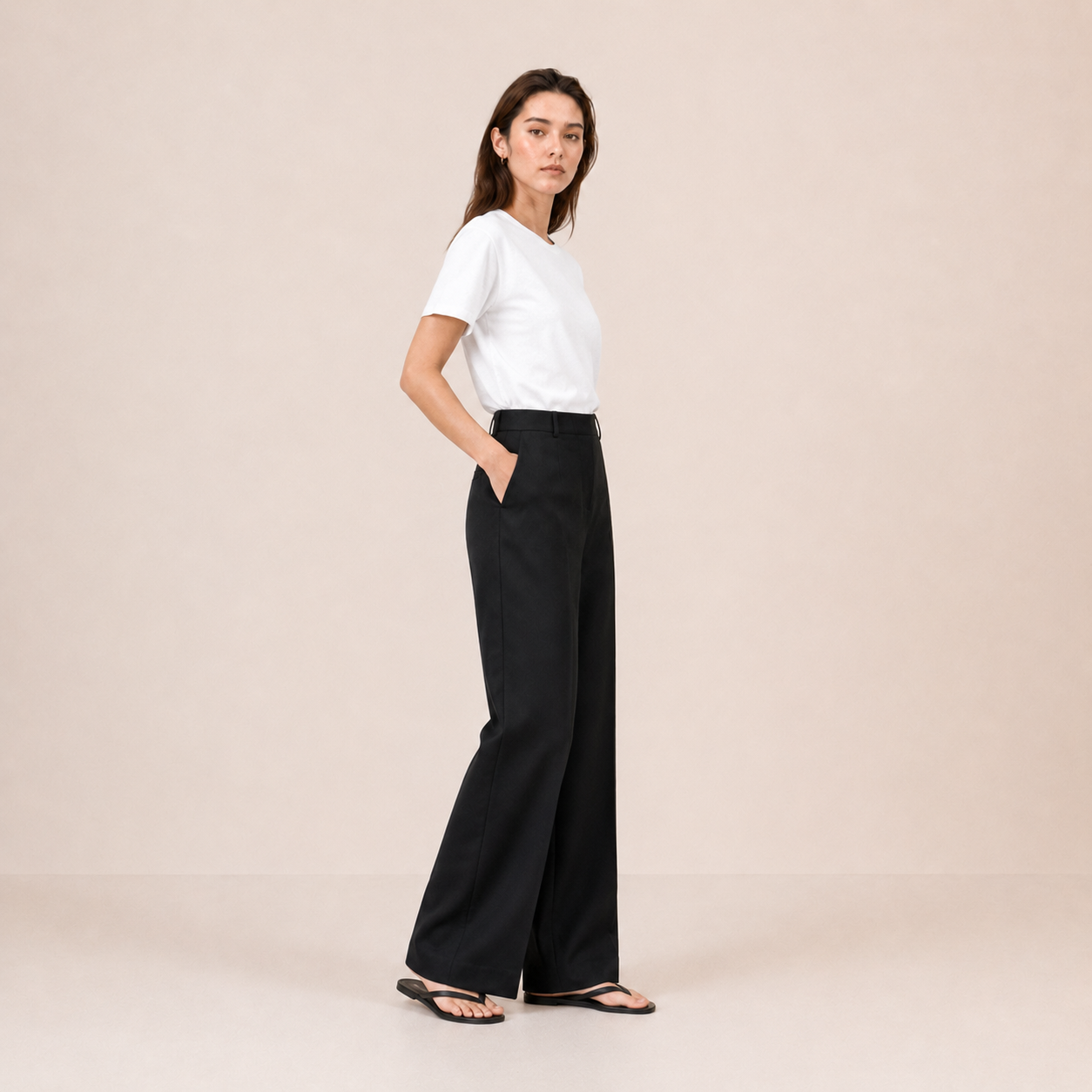 Modern Wide trousers-BLACK 4