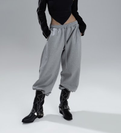 Oversized Savage Jogger Pants-Grey 2
