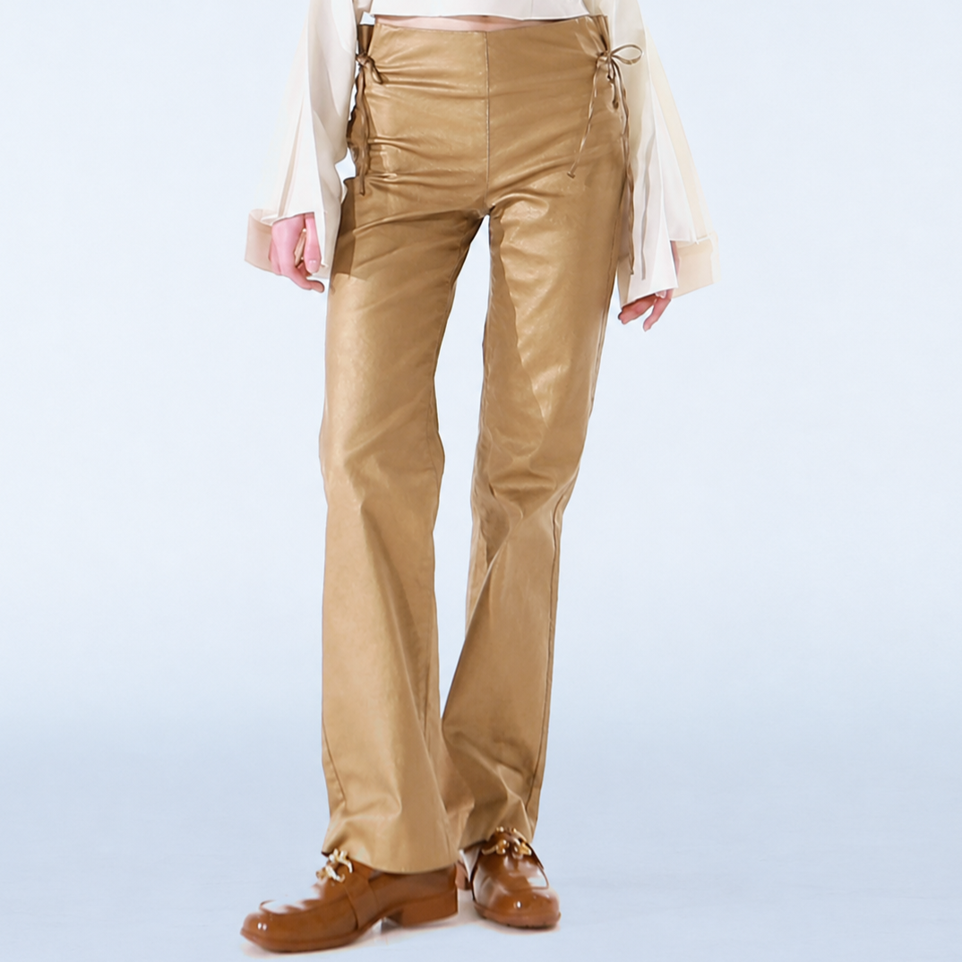 METALLIC STRAP PANTS-GOLD 4