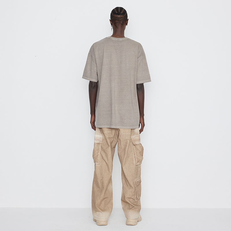 DYEING CARGO BANDING PANTS-BEIGE 4