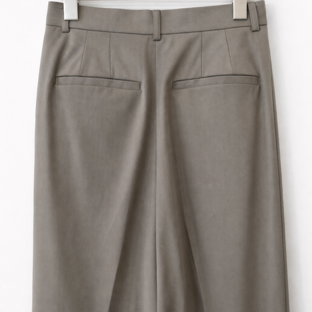 Summer Double-pleated trousers-BEIGE 9
