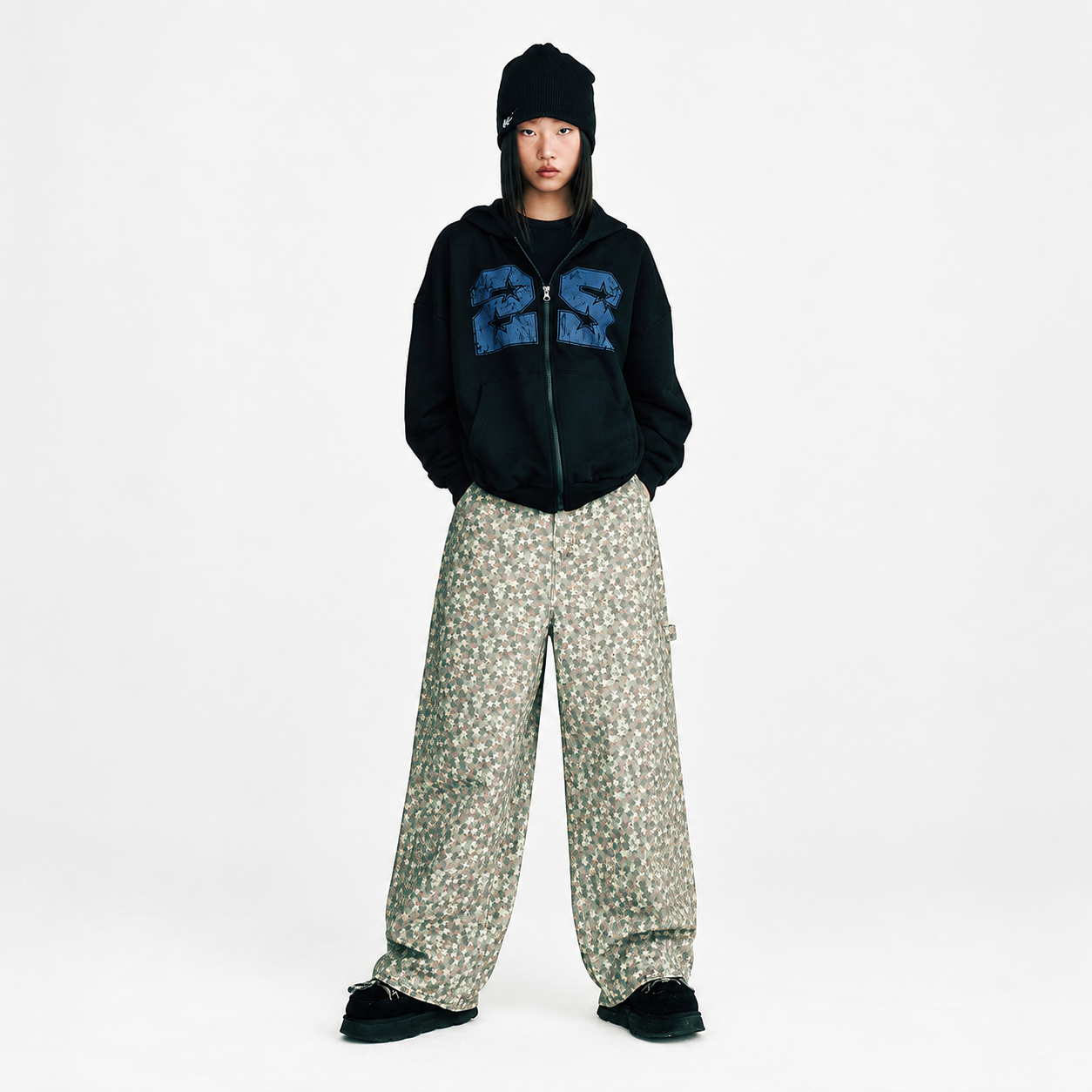 STARS CAMOUFLAGE COTTON PANTS-베이 2