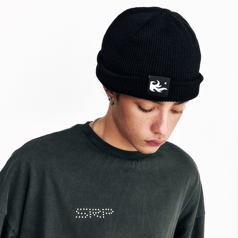 FLAME 2WAY BEANIE-BLACK 3