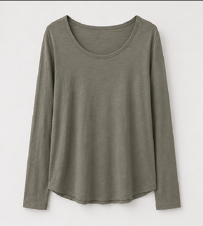 U-line  Long sleeve T Shirts-KHAKI 5