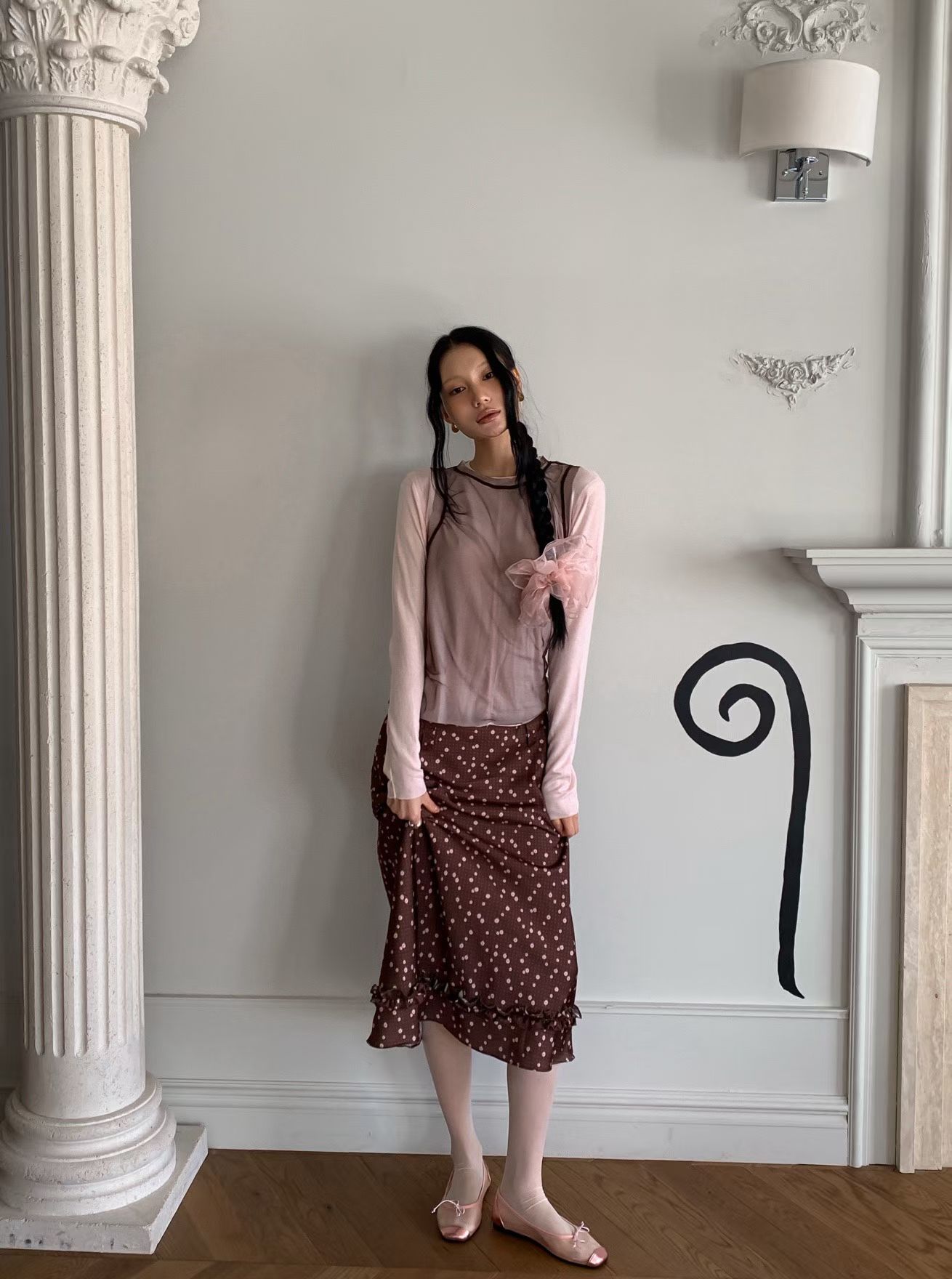 Flory Dot Frill Lace Skirt 6