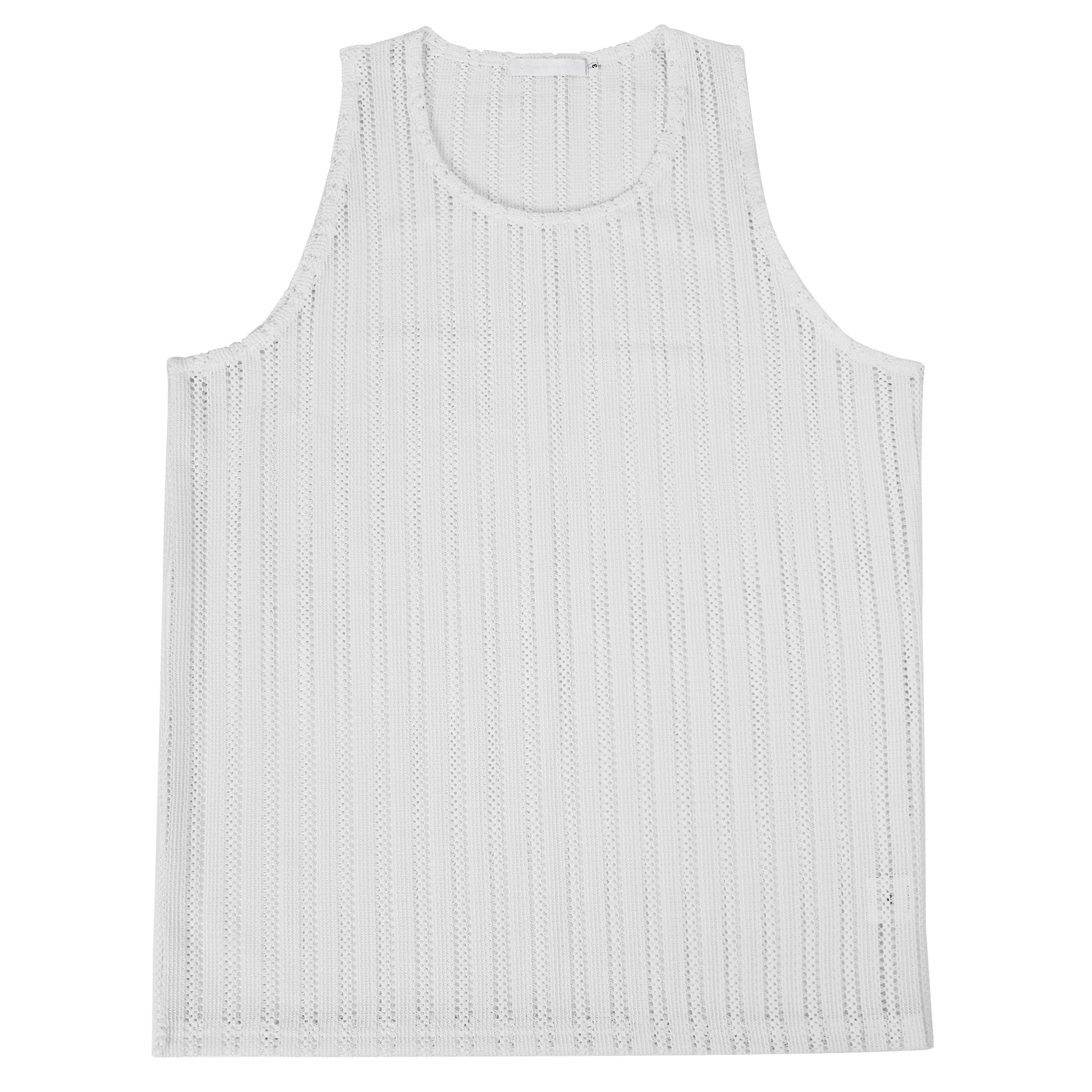 SEE-THROUGH CRAFT KNIT SLEEVELESS-WHITE 7