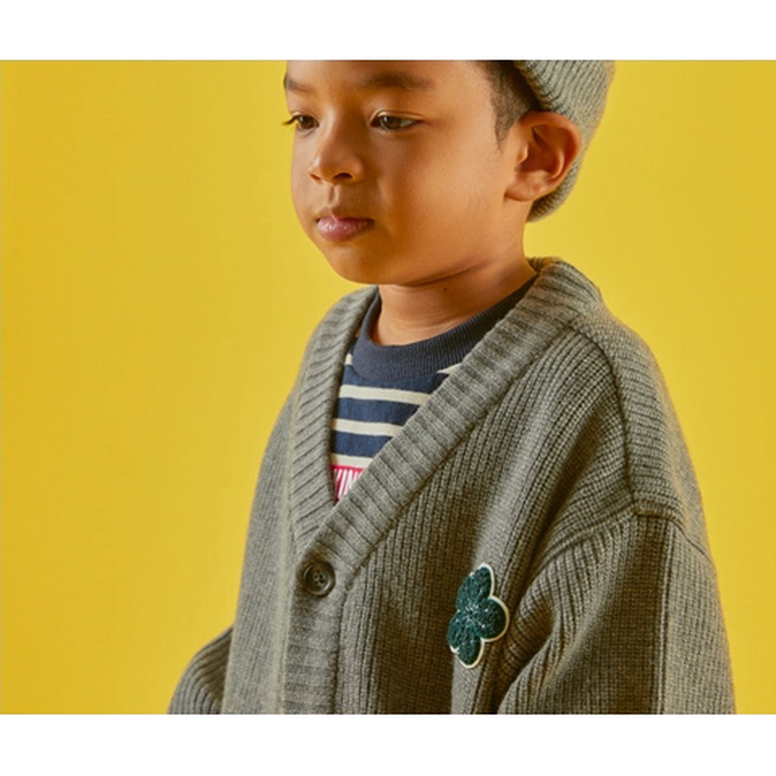 Lambswool Cardigan MELANGE GRAY 7