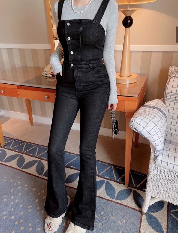 050 Jude Short Jumpsuit-BLACK DENIM 5