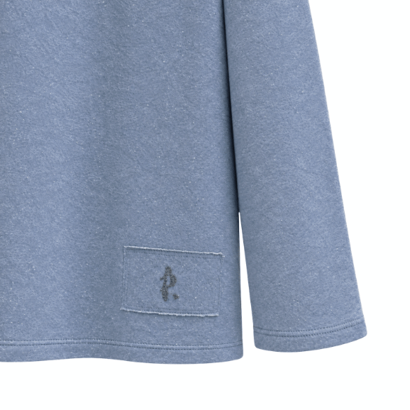 Rookie Angora V-Neck T-Shirt-SKY BLUE 3