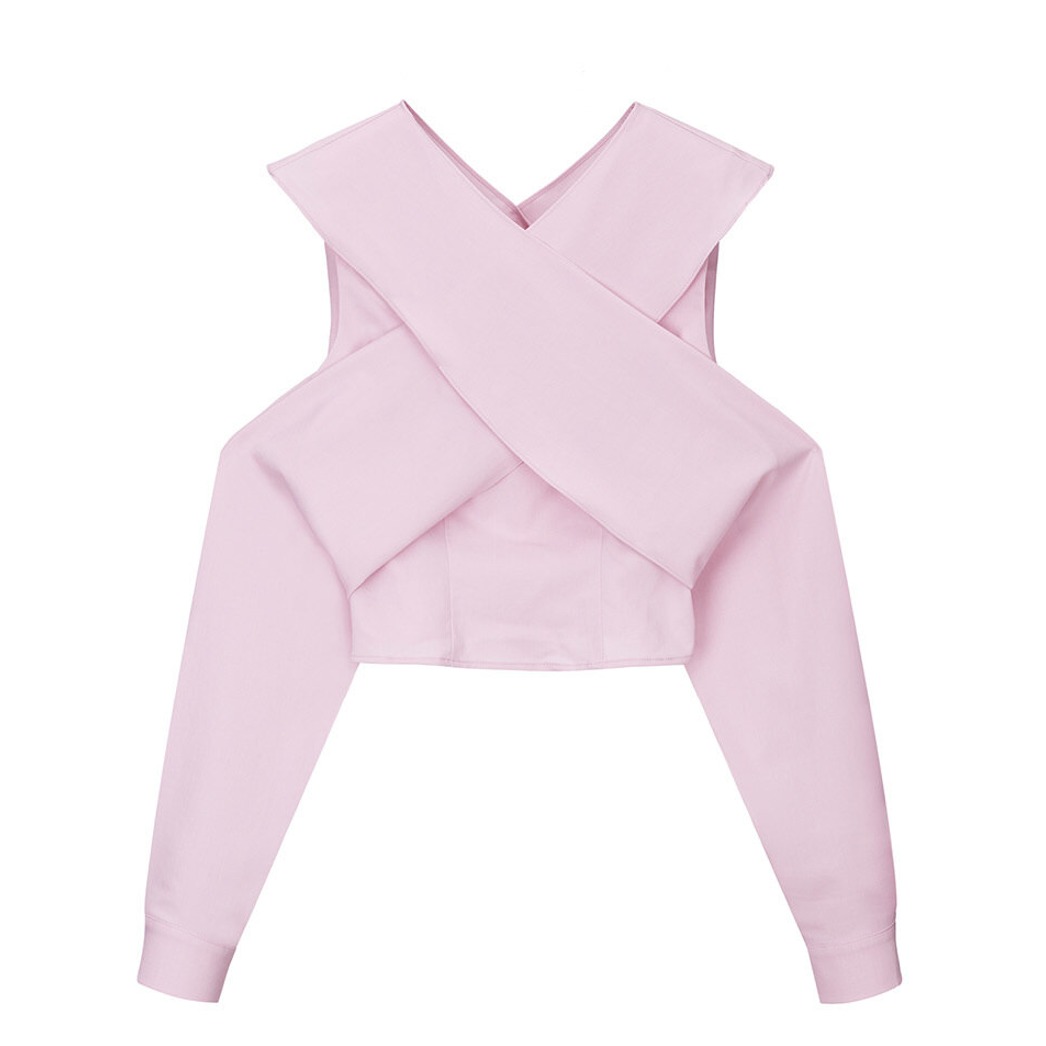 KNOTTED BLOUSE-PINK