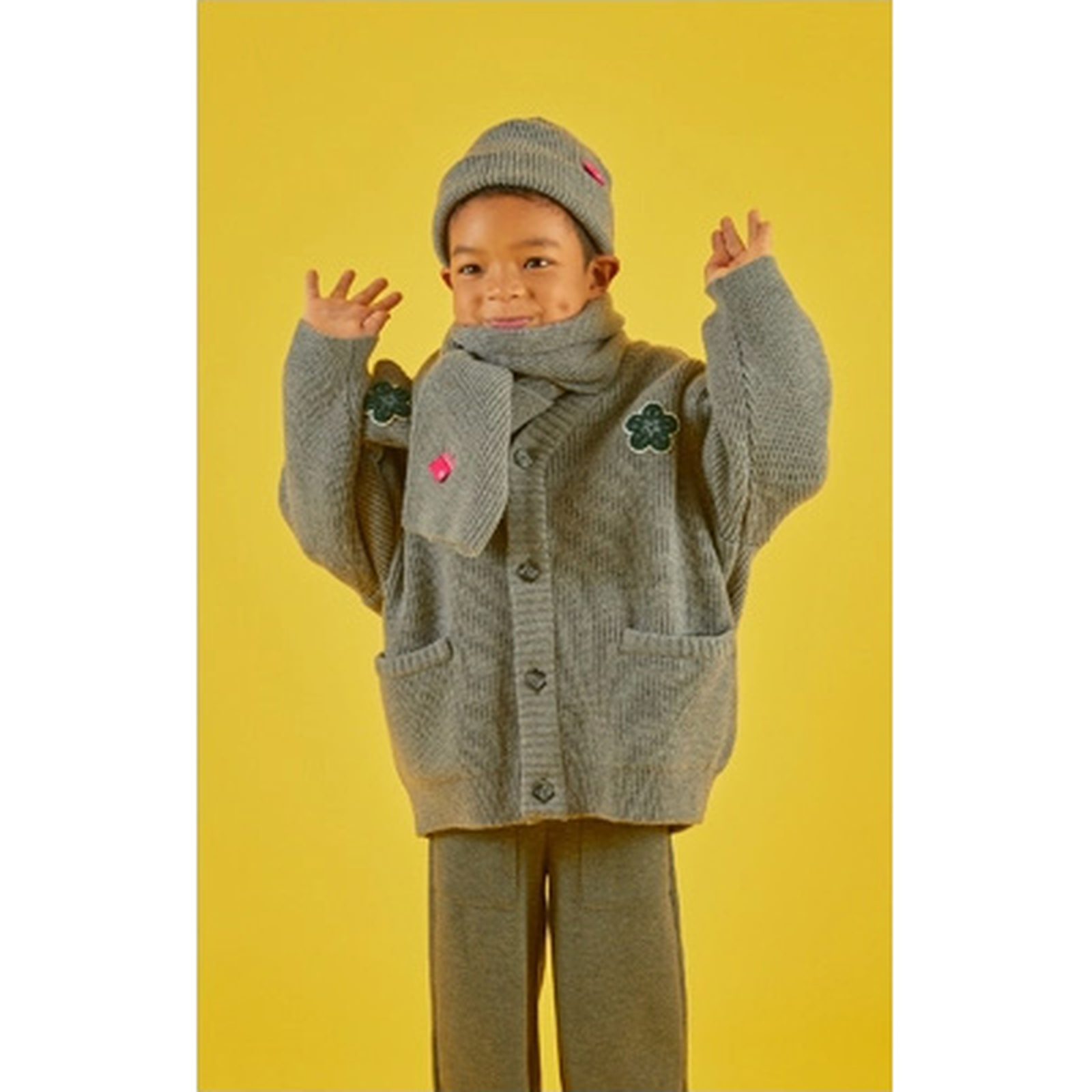 Lambswool Cardigan MELANGE GRAY 2