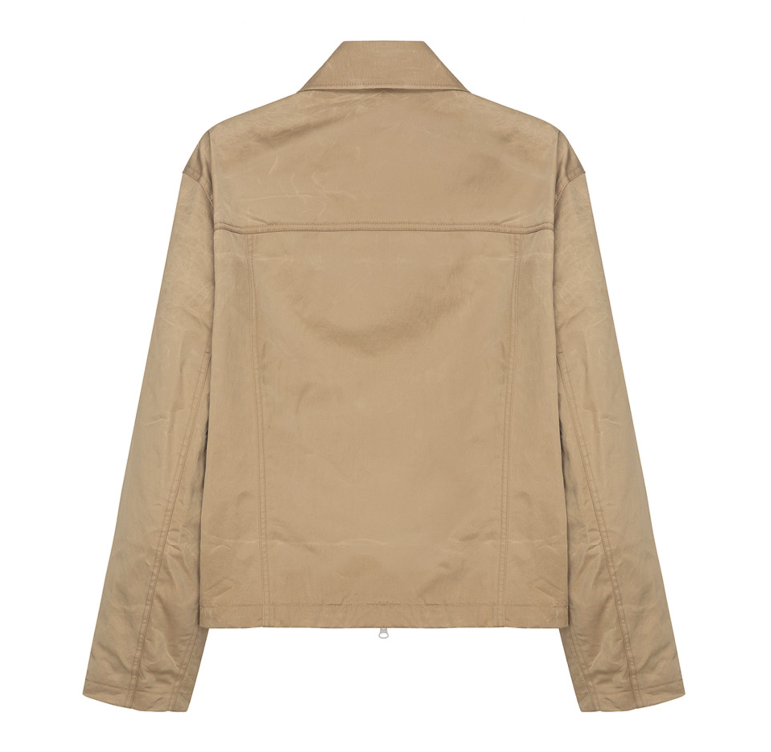 TWO POCKET NYLON JACKET-BEIGE 2