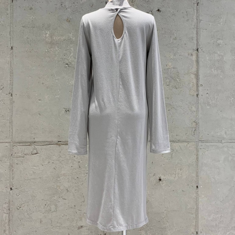 Long Turtleneck Shirt With Side Slits-GRAY 3