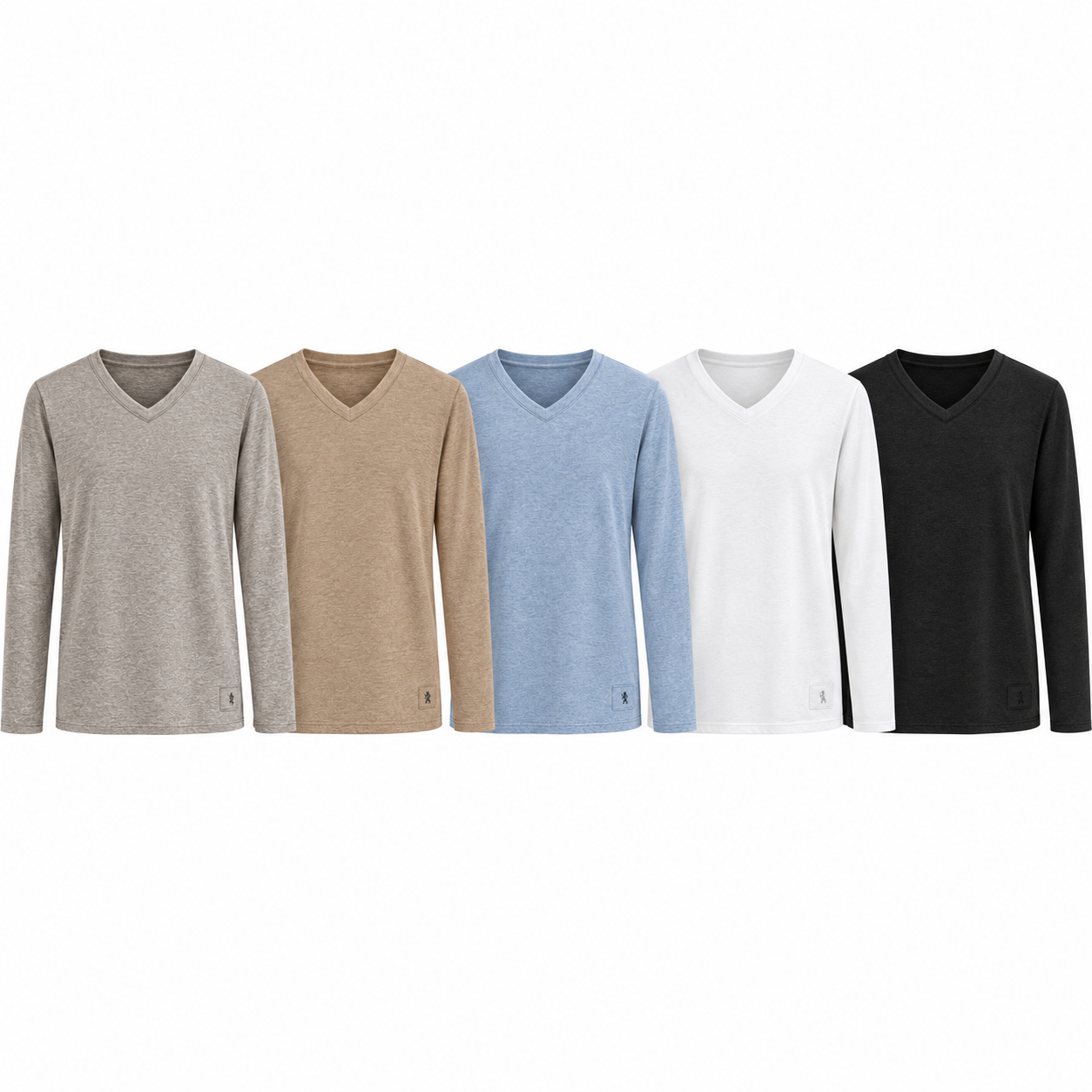 Rookie Angora V-Neck T-Shirt-SKY BLUE 4