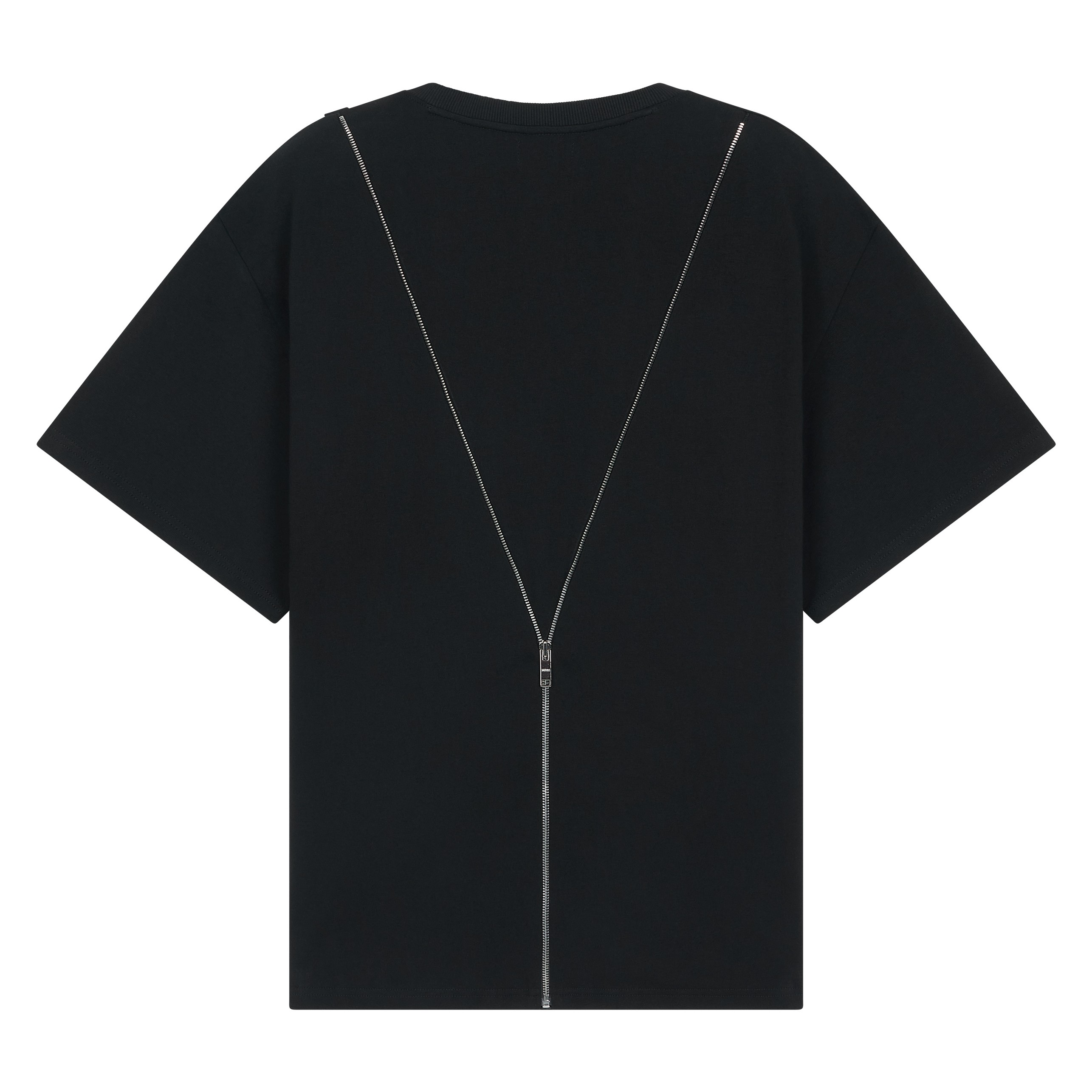 SYMMETRY ZIPPER T - SHIRT-BLACK 2