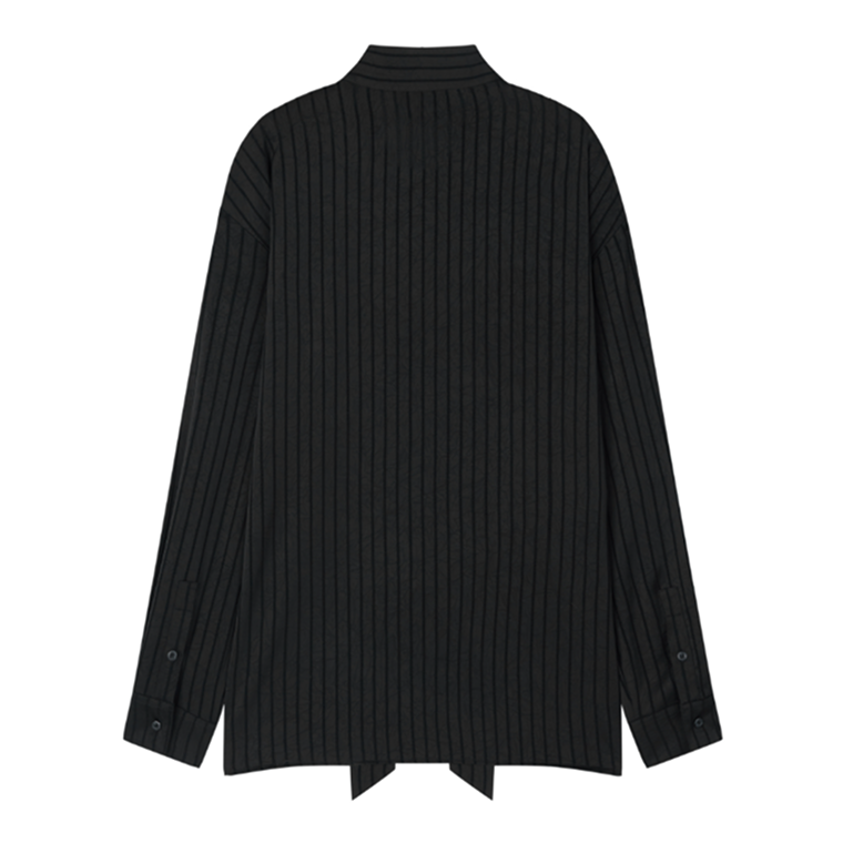 STRIPED TIE SHIRTS-BLACK 2