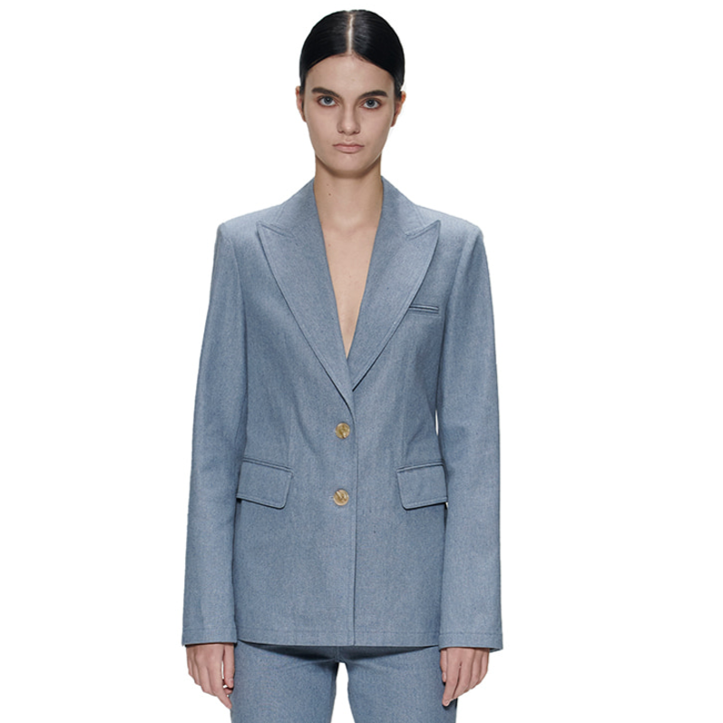 CLASSY DENIM BLAZER-BLUE 4