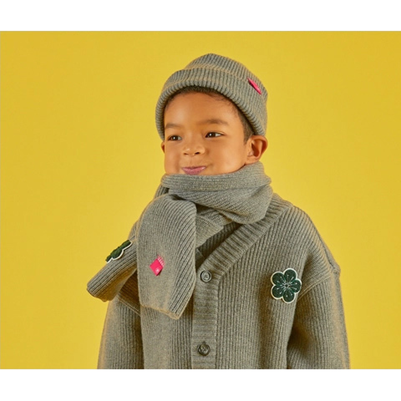 Lambswool Muffler MELANGE GRAY 6