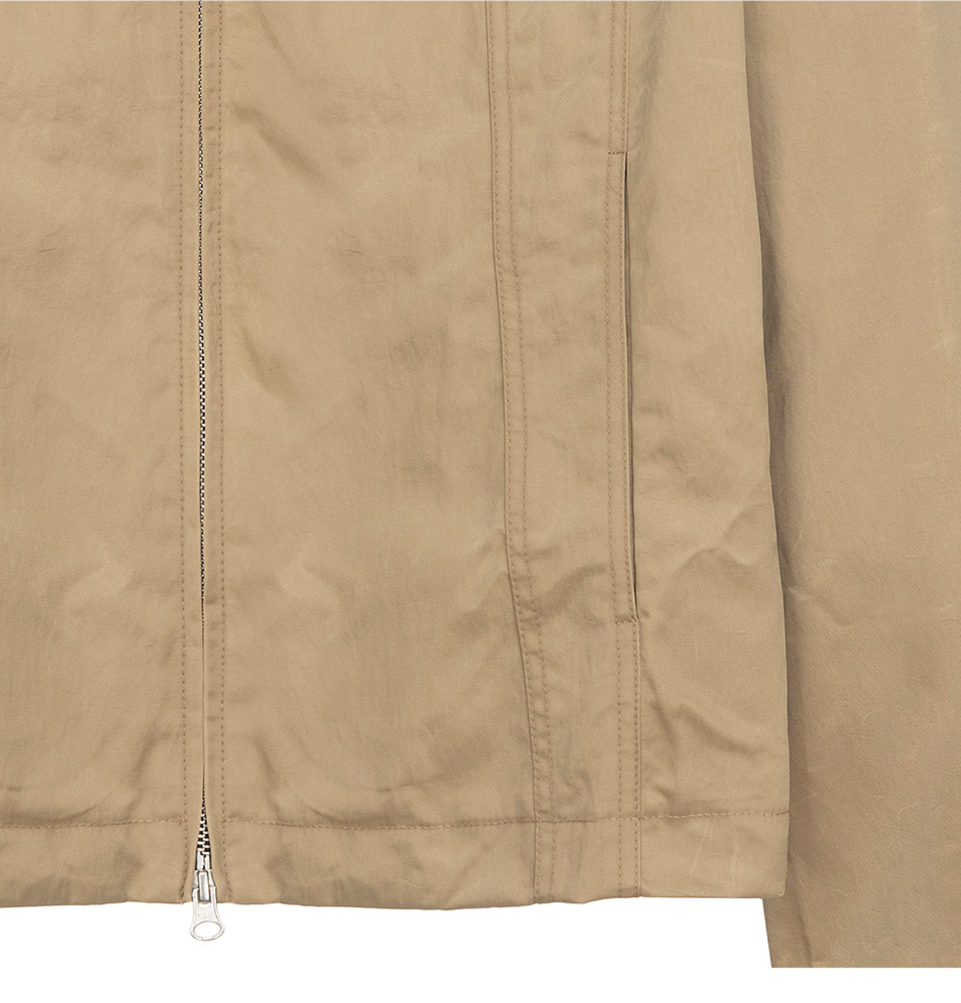 TWO POCKET NYLON JACKET-BEIGE 4
