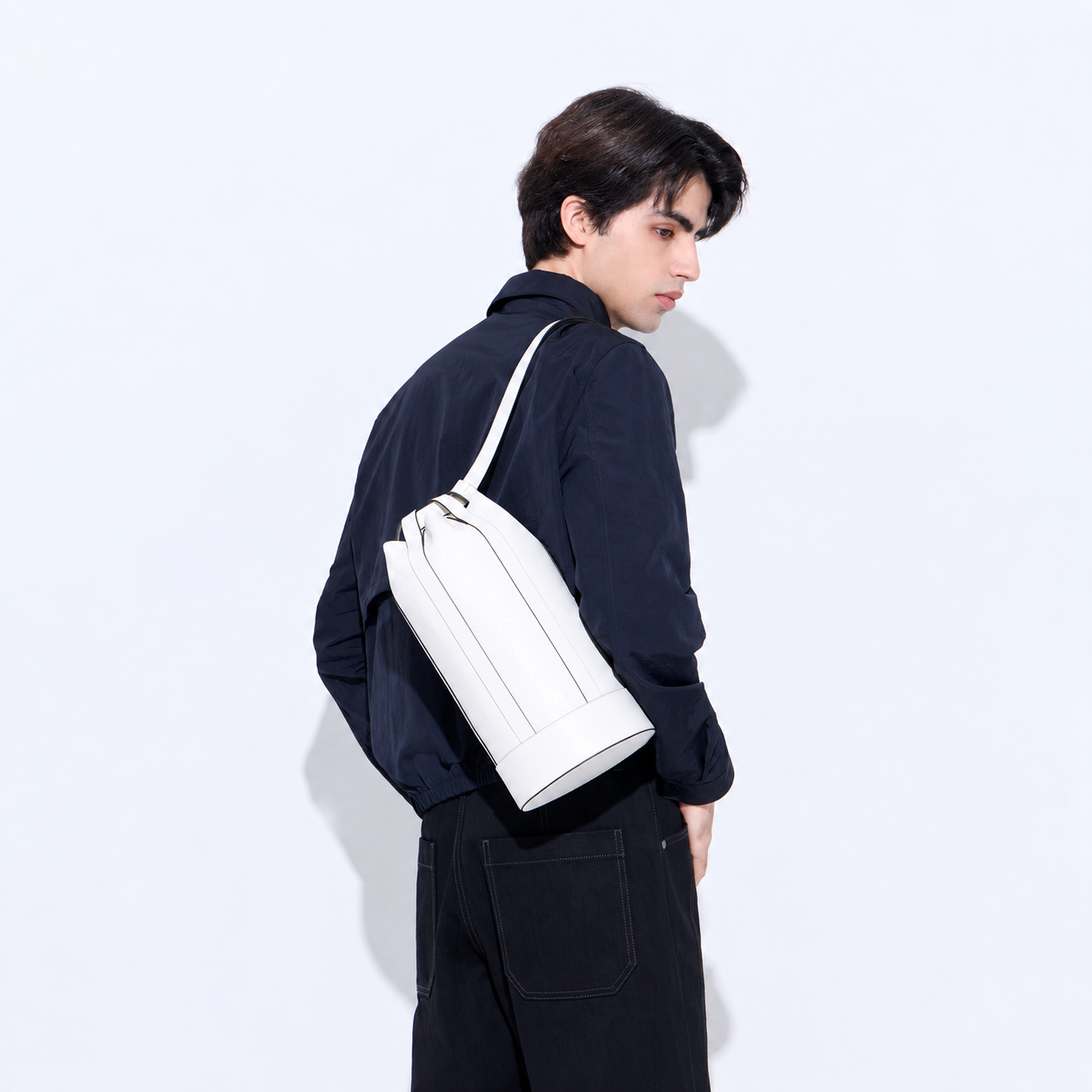Libre Cage Bucket Bag-White 4