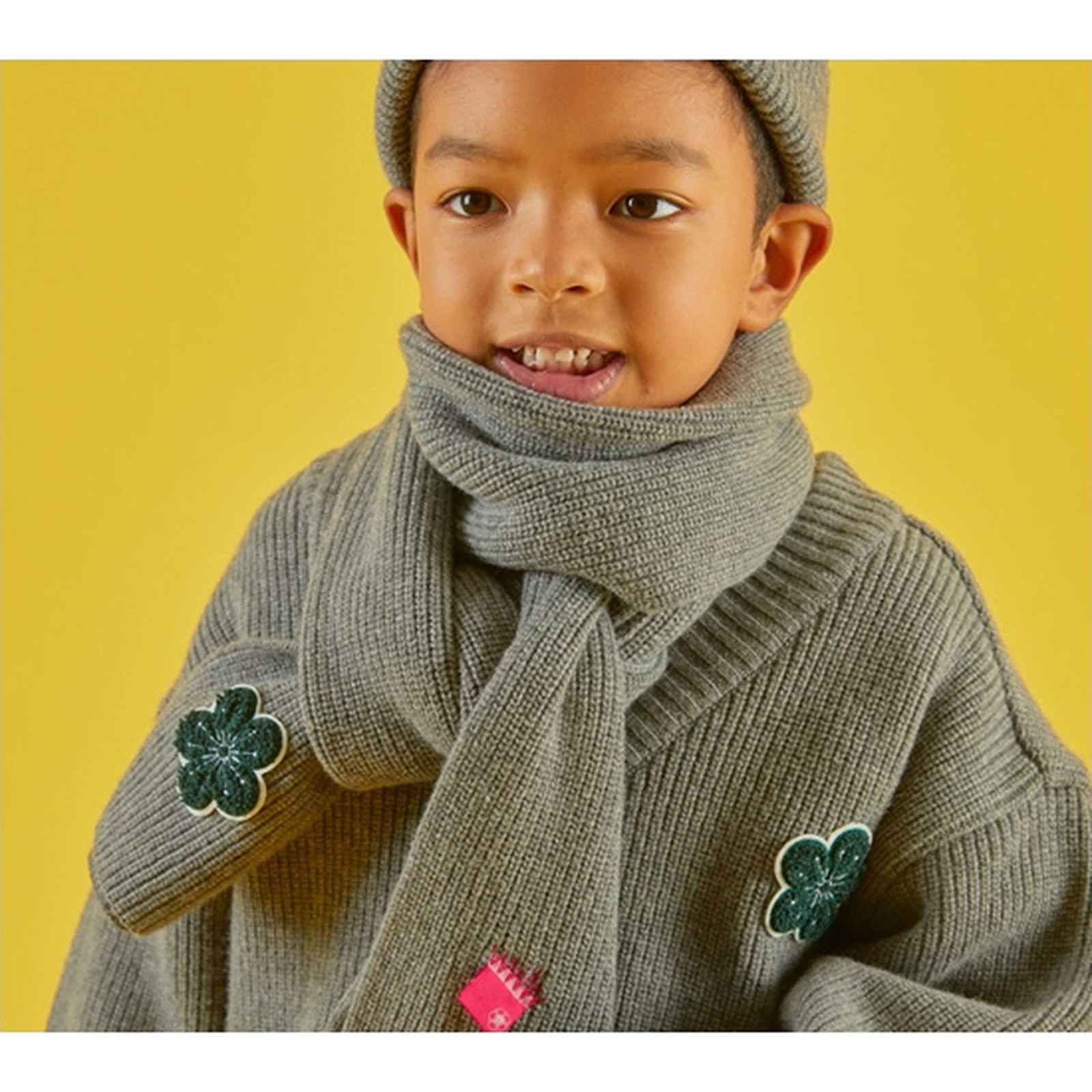 Lambswool Muffler MELANGE GRAY 8