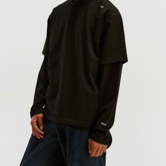 長袖Tシャツ-黒 (BLK) 5