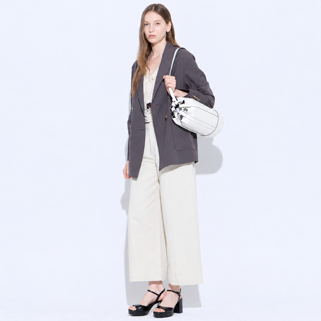 Libre Cage Bucket Bag-White 2