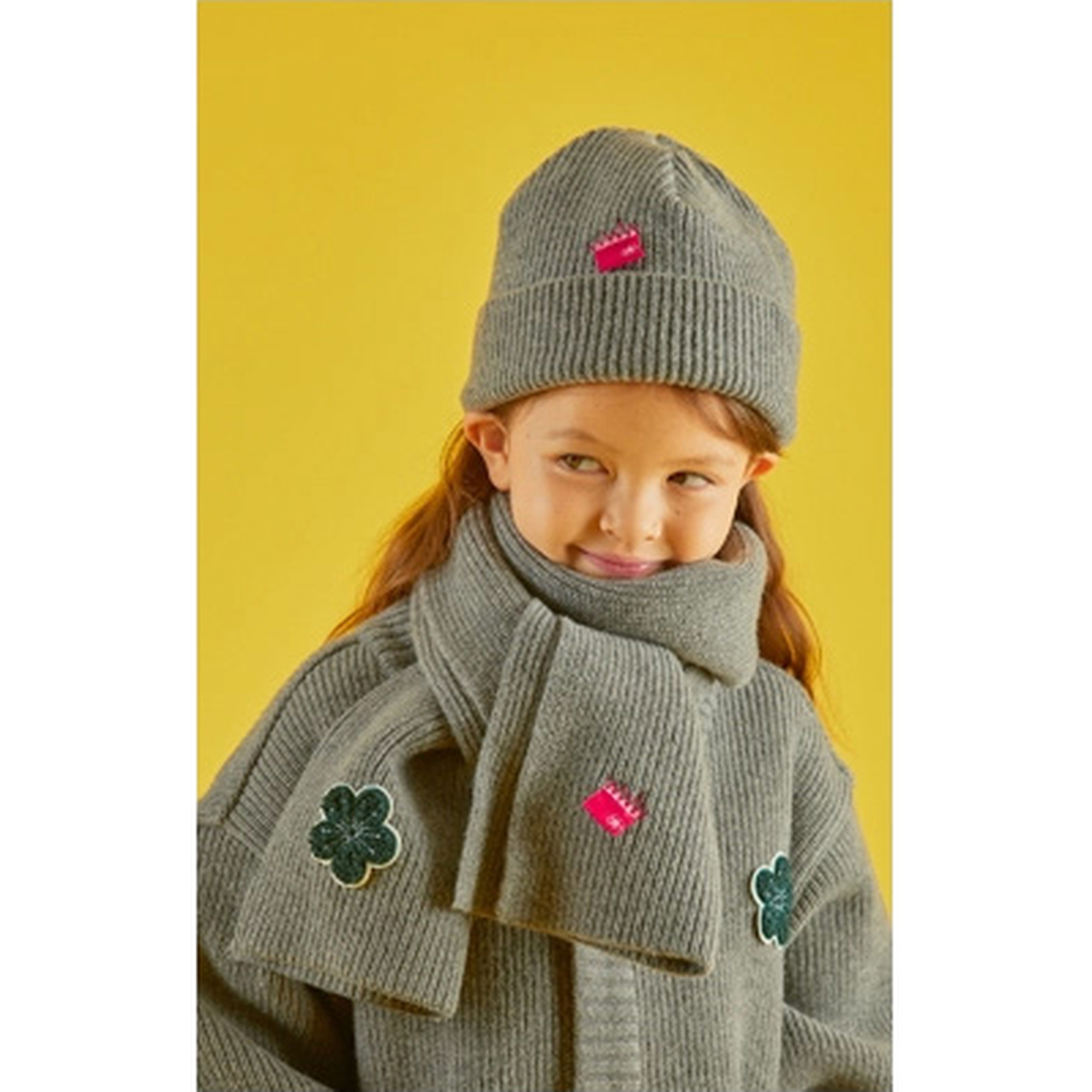 Lambswool Muffler MELANGE GRAY 3