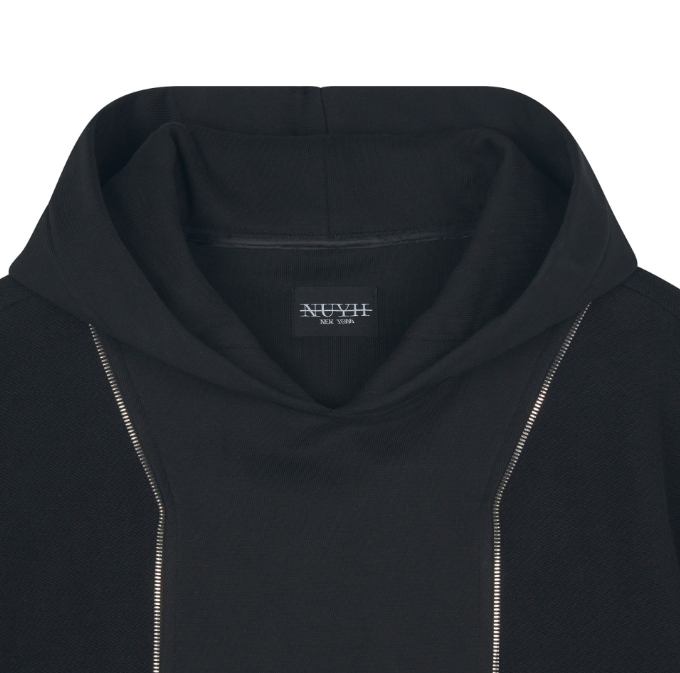 INSIDEOUT ZIPPER HOODIE-BLACK 5