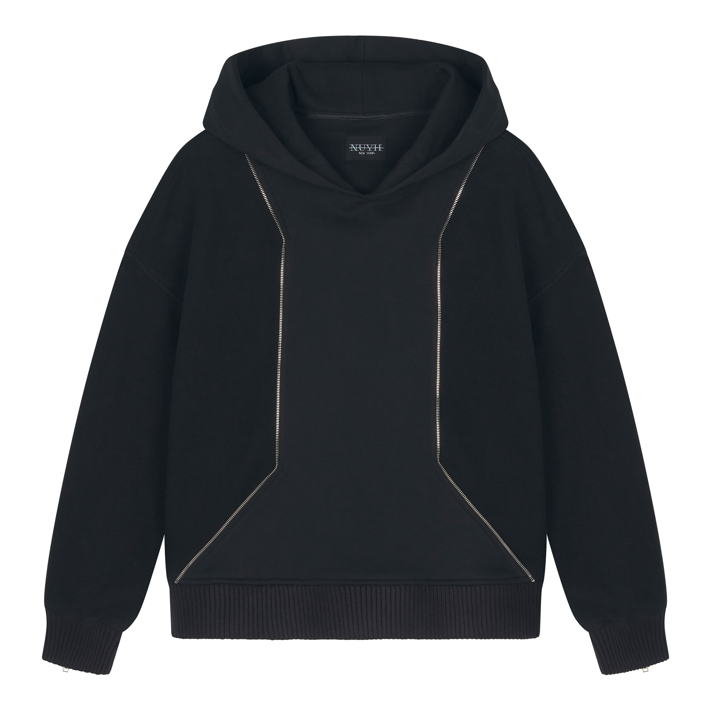 INSIDEOUT ZIPPER HOODIE-BLACK 3