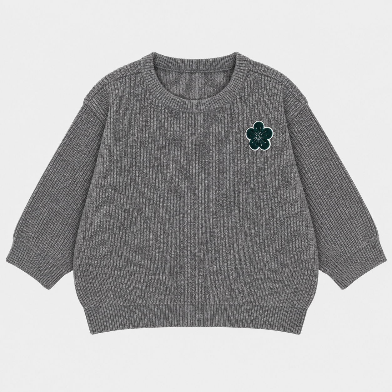 Lambswool Pullover-MELANGE GRAY 7