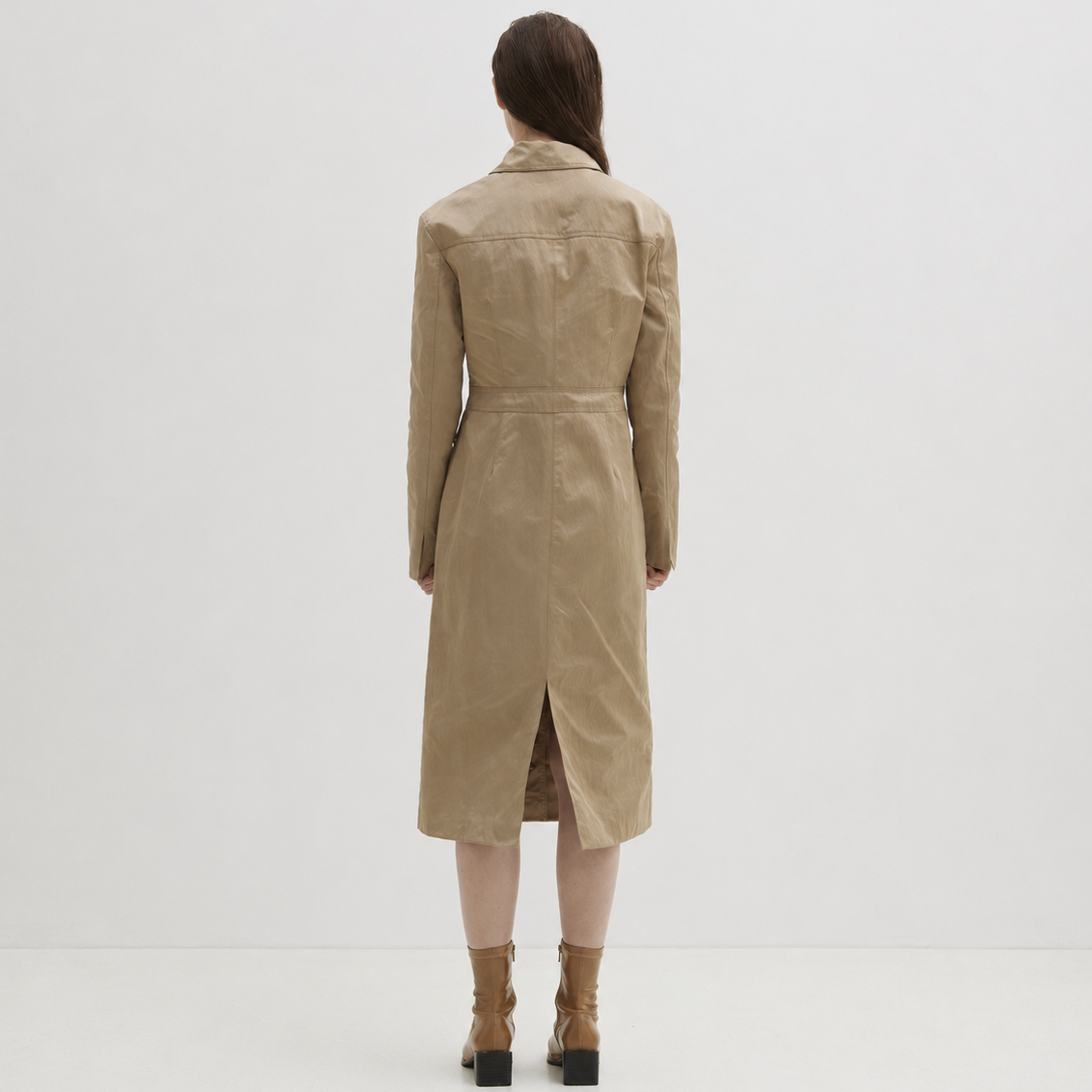 365 Button down dress-BEIGE 4