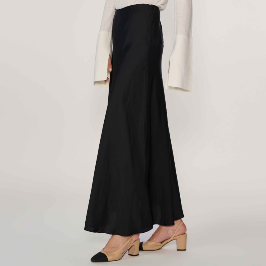 Unbalance Bias Skirt-BLACK 3