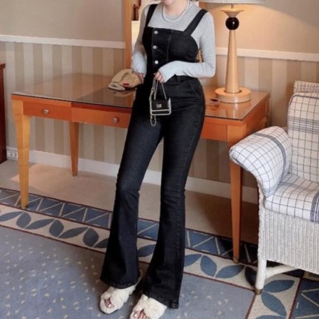050 Jude Short Jumpsuit-BLACK DENIM 3
