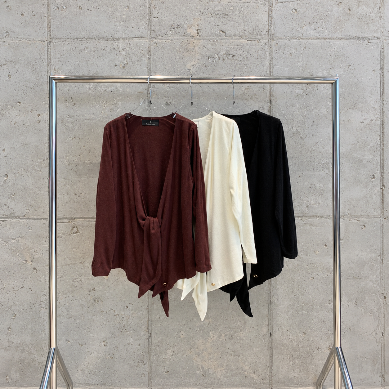 Angora Tie Double-Layered Cardigan-IVORY 6